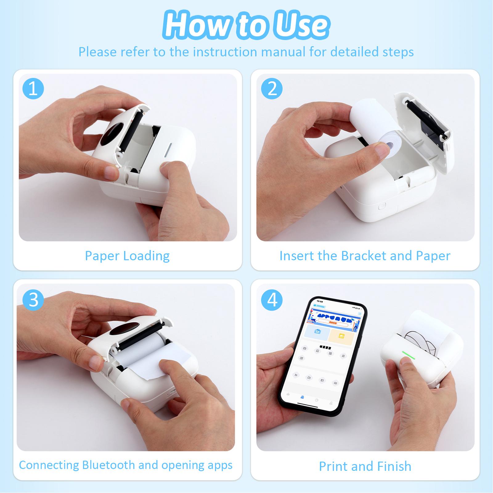 طابعة حرارية محمولة مع 10 لفات - مراجعة Printer Paper وسعره