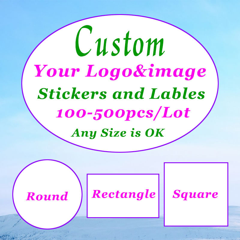 500-100 قطعة ملصقات مخصصة شعار - مراجعة Label Maker وسعره