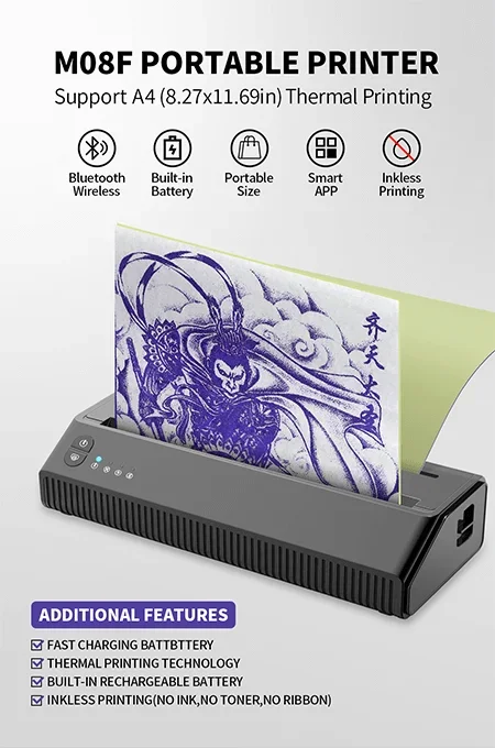 MHT-P8008 آلة نقل الوشم الحرار - مراجعة Thermal Printer وسعره